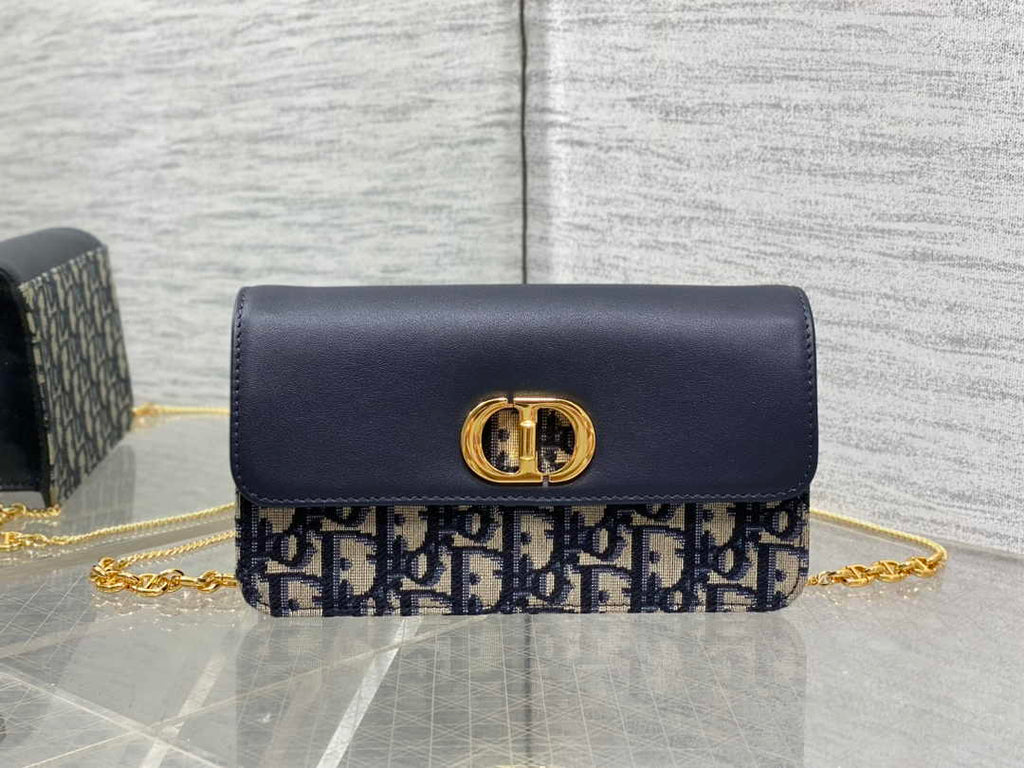 Dior 30 Montaigne Avenue East-West Double Carry Mini Bag S2350 Blue - Default Title - View 2