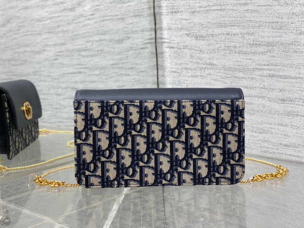 Dior 30 Montaigne Avenue East-West Double Carry Mini Bag S2350 Blue - Default Title - View 5