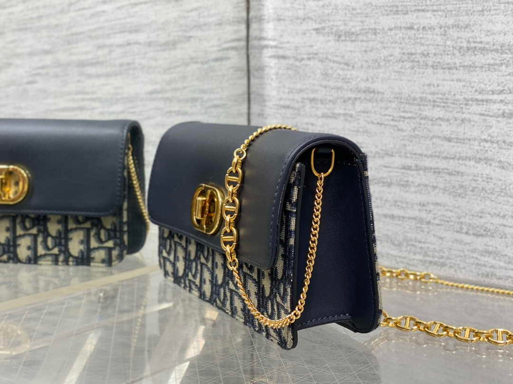 Dior 30 Montaigne Avenue East-West Double Carry Mini Bag S2350 Blue - Default Title - View 6