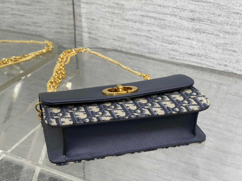 Dior 30 Montaigne Avenue East-West Double Carry Mini Bag S2350 Blue - Default Title - View 8