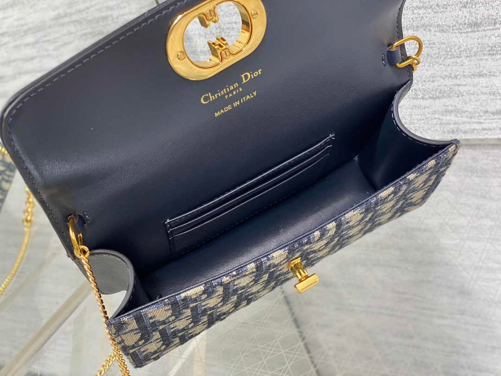 Dior 30 Montaigne Avenue East-West Double Carry Mini Bag S2350 Blue - Default Title - View 9