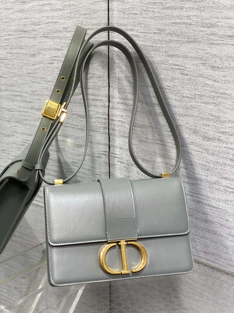 Dior 30 Montaigne Bag Gray Box Calfskin M9203 - Default Title - View 1