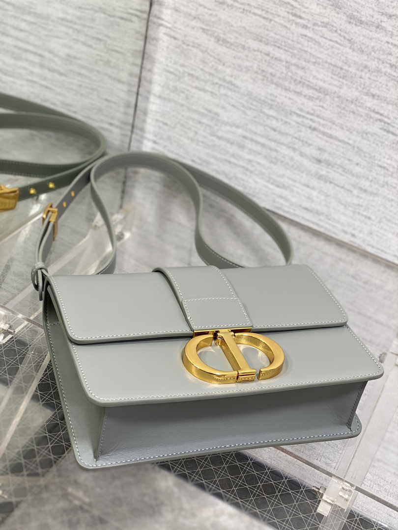 Dior 30 Montaigne Bag Gray Box Calfskin M9203 - Default Title - View 7