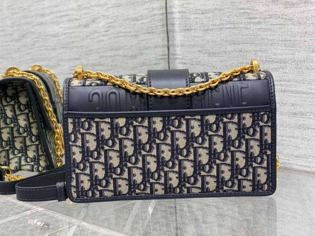 Dior 30 Montaigne Chain Bag M9208 Blue Dior Oblique Jacquard - Default Title - View 3