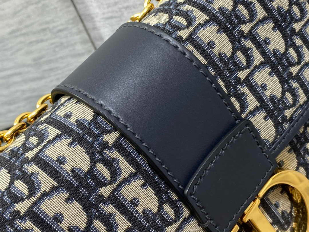 Dior 30 Montaigne Chain Bag M9208 Blue Dior Oblique Jacquard - Default Title - View 5