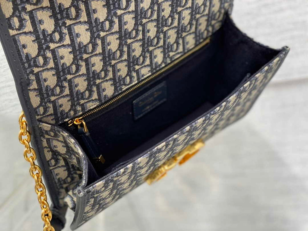 Dior 30 Montaigne Chain Bag M9208 Blue Dior Oblique Jacquard - Default Title - View 7