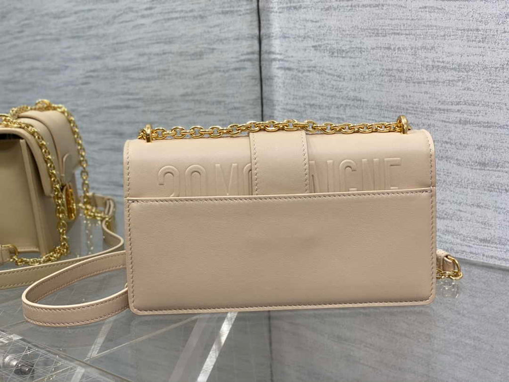 Dior 30 Montaigne East-West Bag with Chain M9334 Beige Calfskin - Default Title - View 3