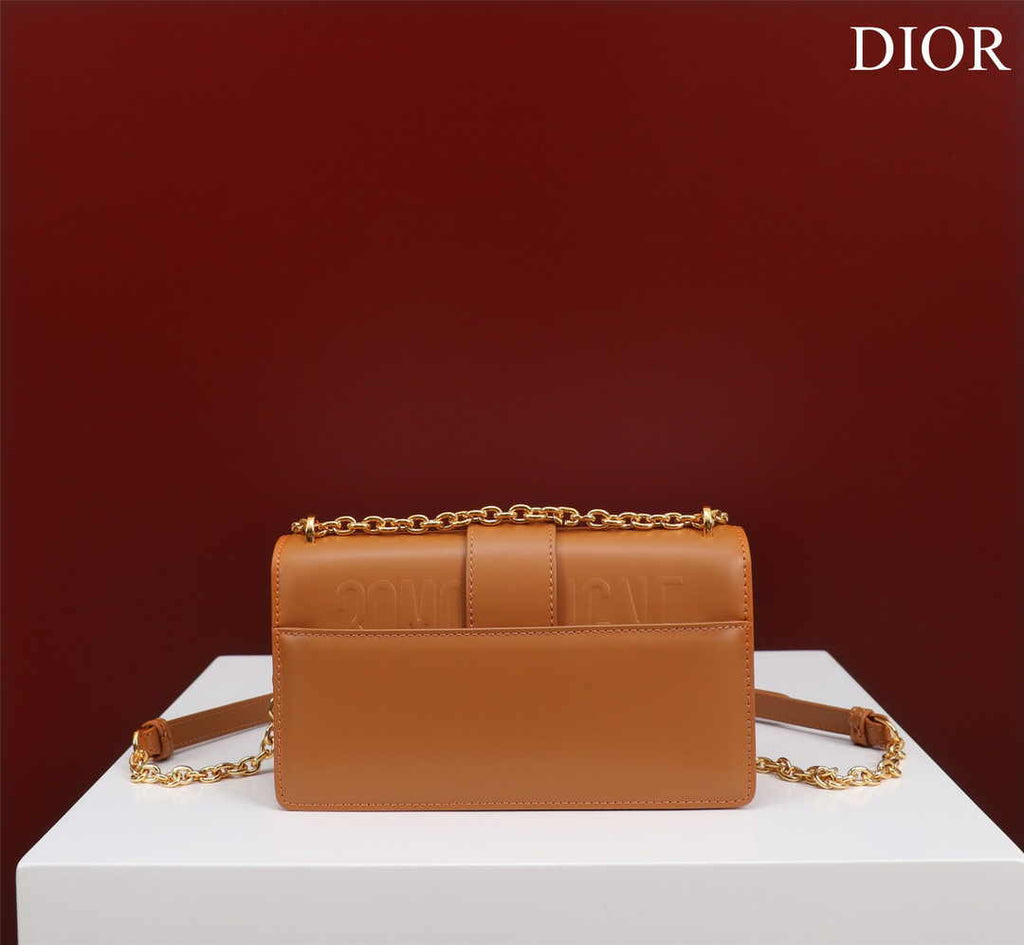 Dior 30 Montaigne East-West Bag with Chain M9334 Brown Calfskin - Default Title - View 3