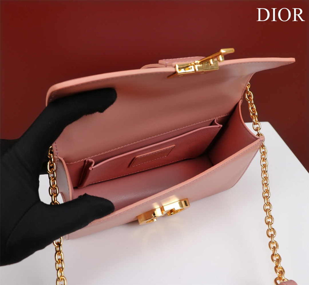 Dior 30 Montaigne East-West Bag with Chain M9334 Pink Calfskin - Default Title - View 5