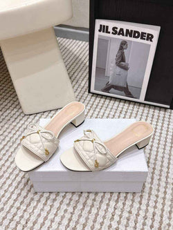 Dior Cannage Heeled Slide for Women KCO5464 - Default Title - View 1
