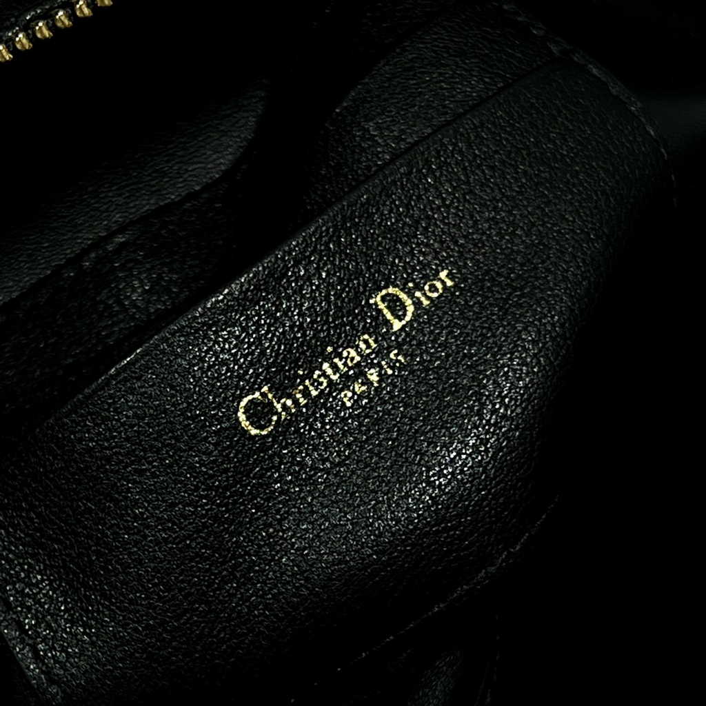 Dior Caro D-Cosy Mini Bag S2169 Black Supple Cannage Calfskin - Default Title - View 9