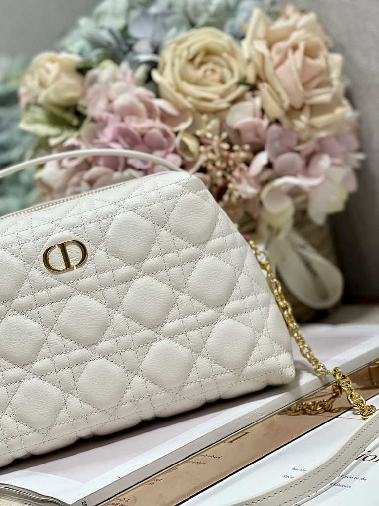 Dior Caro D-Cosy Mini Bag S2169 Beige Supple Cannage Calfskin - Default Title - View 4