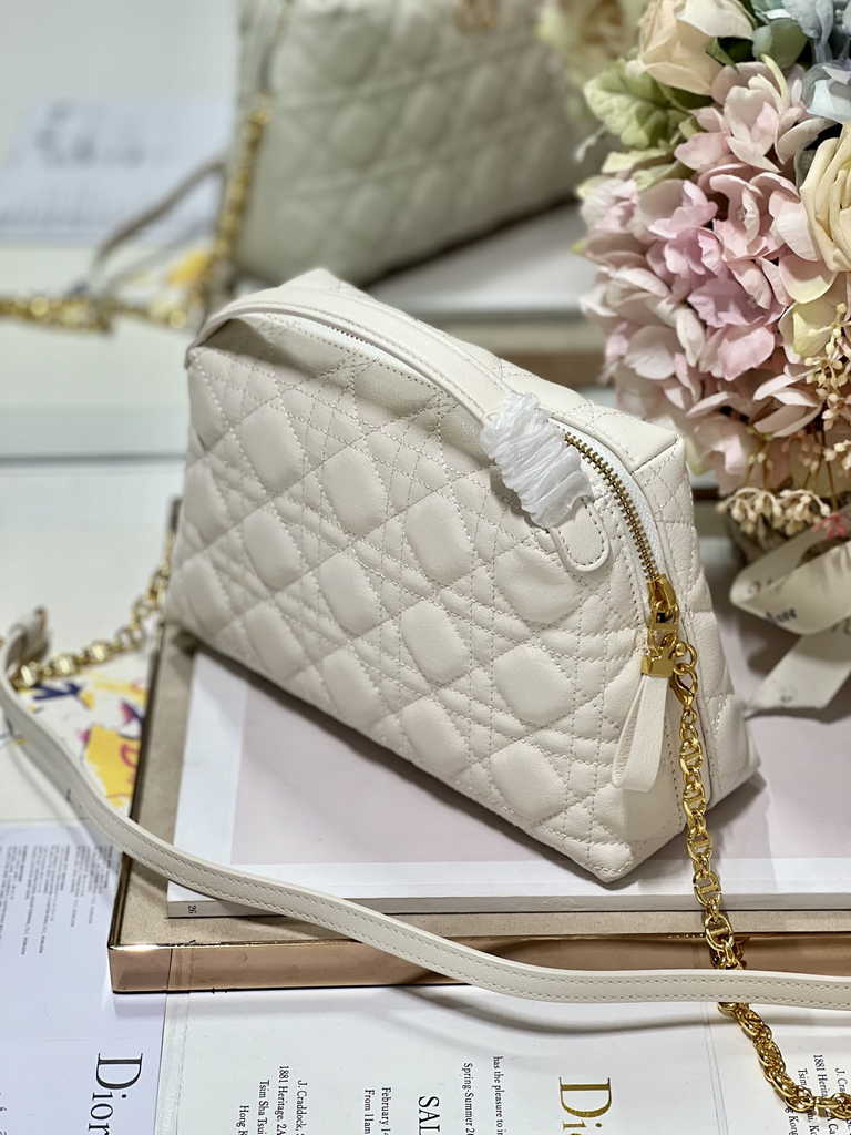 Dior Caro D-Cosy Mini Bag S2169 Beige Supple Cannage Calfskin - Default Title - View 6