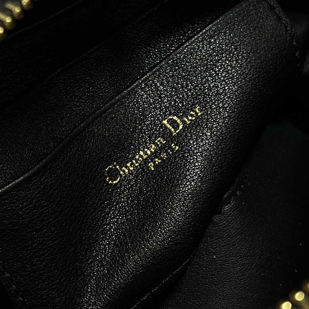Dior Caro D-Cosy Mini Bag S5163 Black Supple Cannage Calfskin - Default Title - View 9