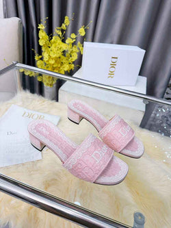 Dior Dentelle Heeled Slide for Women KCO531 - Default Title - View 1
