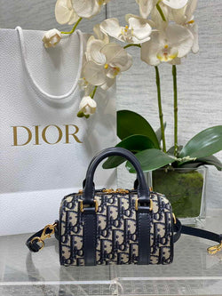 Dior Groove 16 Mini Bag S2348 Blue Dior Oblique Jacquard - Default Title - View 1