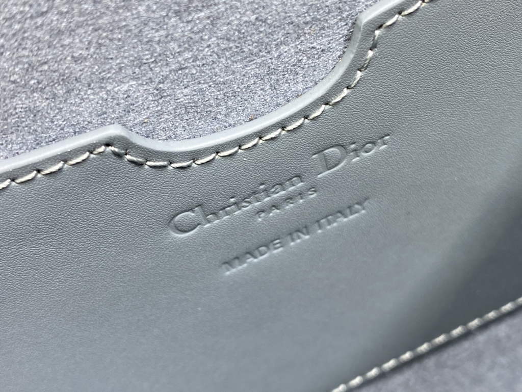 Dior Large Bobby Bag M9320 Blue Box Calfskin with Blue Oblique Strap - Default Title - View 9