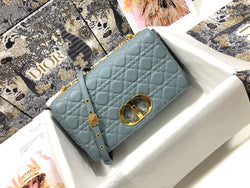 Dior Large Caro Bag M9243 Calfskin Blue - Default Title - View 1