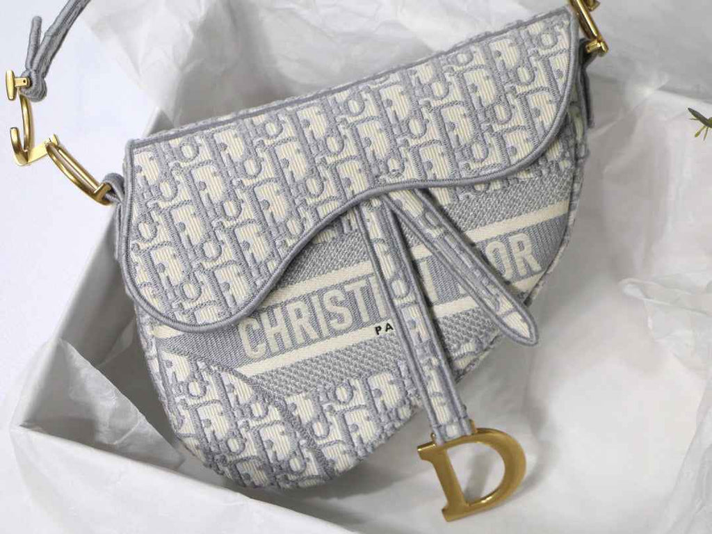 Dior M0446 Saddle Bag Burgundy Dior Oblique Jacquard Gray - Default Title - View 2