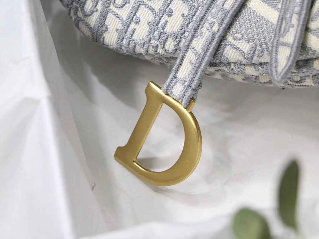 Dior M0446 Saddle Bag Burgundy Dior Oblique Jacquard Gray - Default Title - View 3