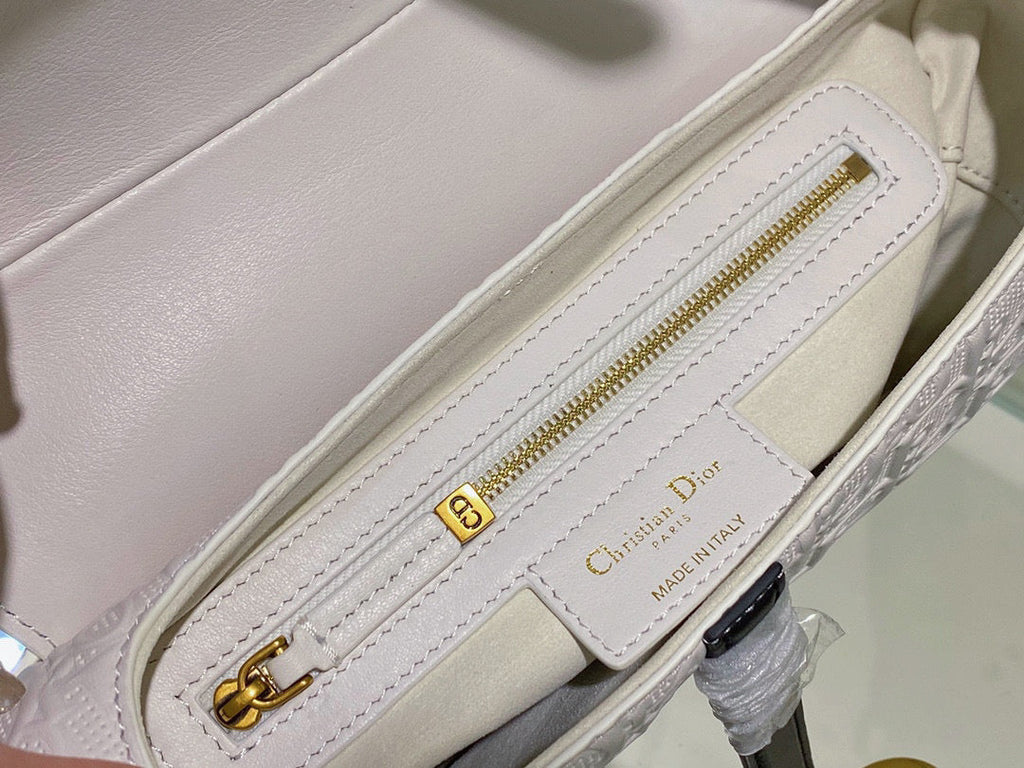Dior M0446 Saddle Bag White and Blue Dior Oblique Perforated Calfskin - Default Title - View 8