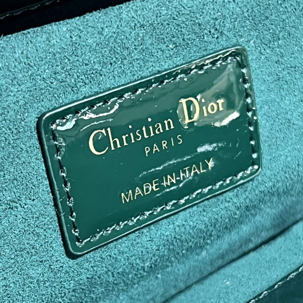 Dior M0540 Medium Lady D-Joy Bag Green Patent Cannage Calfskin - Default Title - View 9