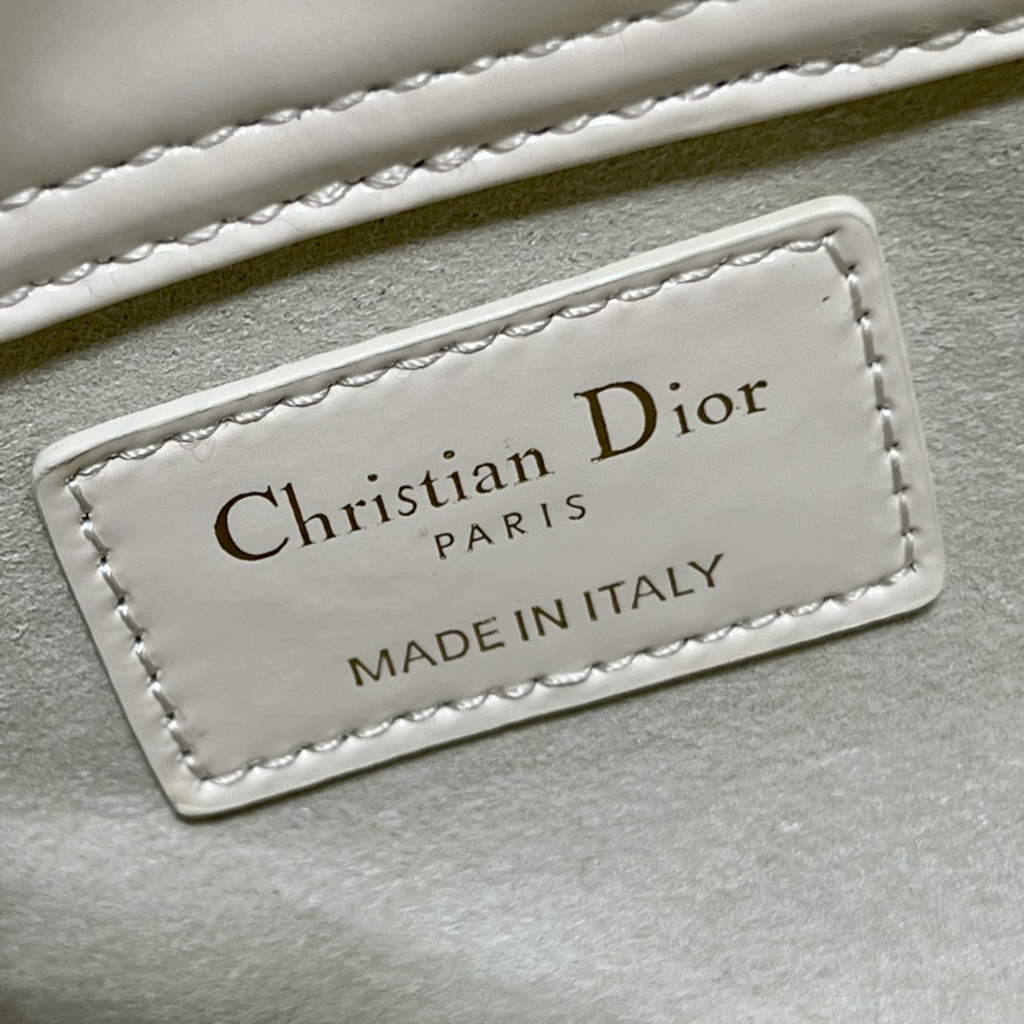 Dior M0613 Small Lady D-Joy Bag Beige Patent Cannage Calfskin - Default Title - View 9