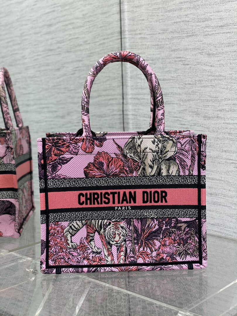 Dior Small Book Tote M1265 Toile de Jouy Embroidery M3510 - Default Title - View 1