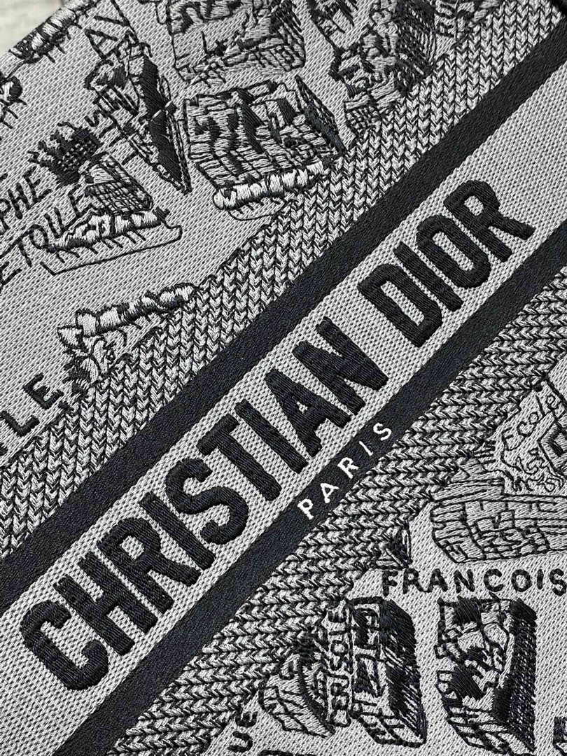 Dior Small Book Tote M1265 Toile de Jouy Embroidery M3536 - Default Title - View 9
