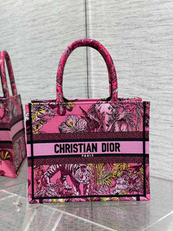 Dior Small Book Tote M1265 Toile de Jouy Embroidery M3512 - Default Title - View 1