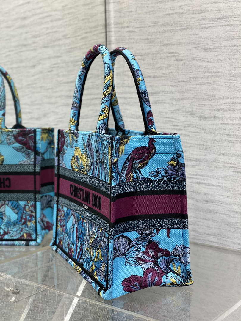 Dior Small Book Tote M1265 Toile de Jouy Embroidery M3513 - Default Title - View 3