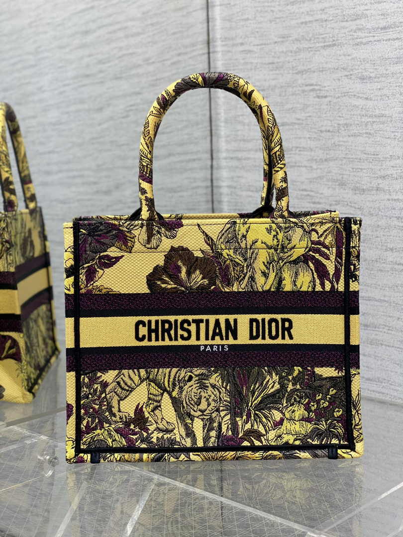 Dior Small Book Tote M1265 Toile de Jouy Embroidery M3515 - Default Title - View 1