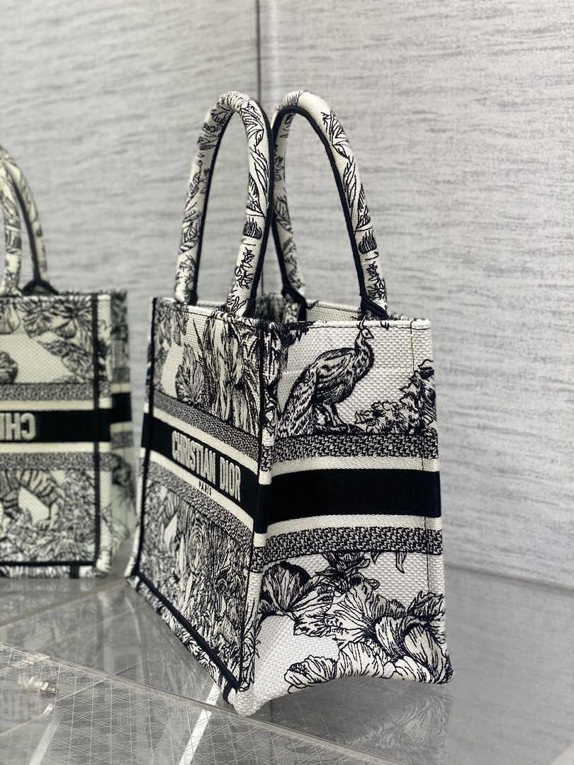 Dior Small Book Tote M1265 Toile de Jouy Embroidery M3516 - Default Title - View 3