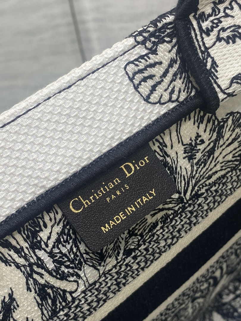 Dior Small Book Tote M1265 Toile de Jouy Embroidery M3516 - Default Title - View 6