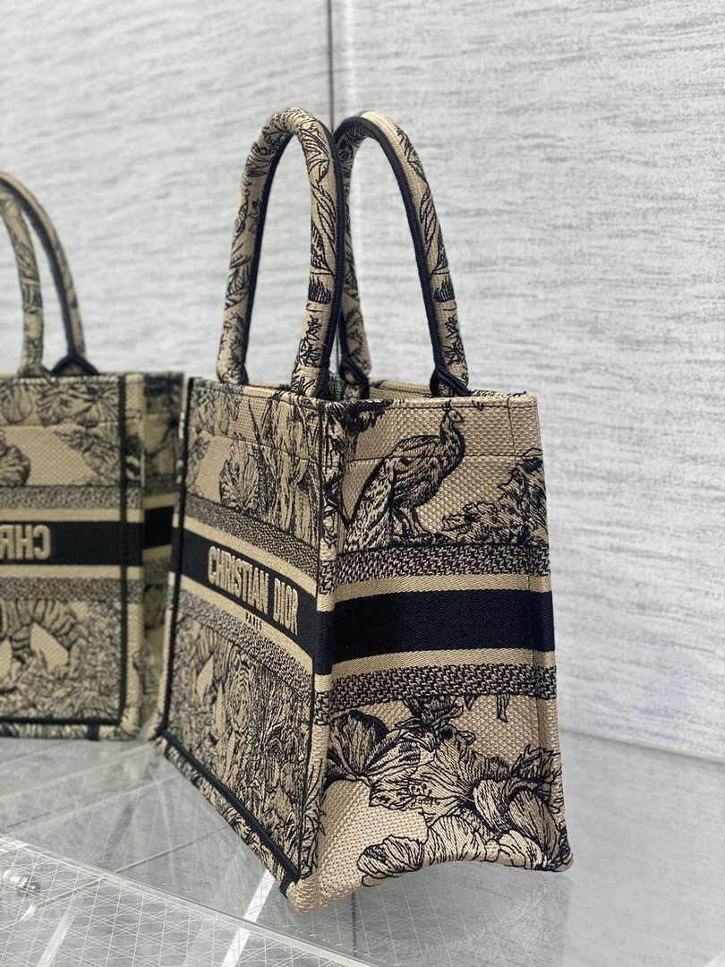 Dior Small Book Tote M1265 Toile de Jouy Embroidery M3517 - Default Title - View 3
