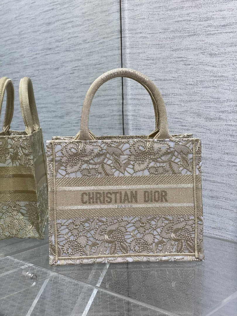 Dior Small Book Tote M1265 Toile de Jouy Embroidery M3540 - Default Title - View 1