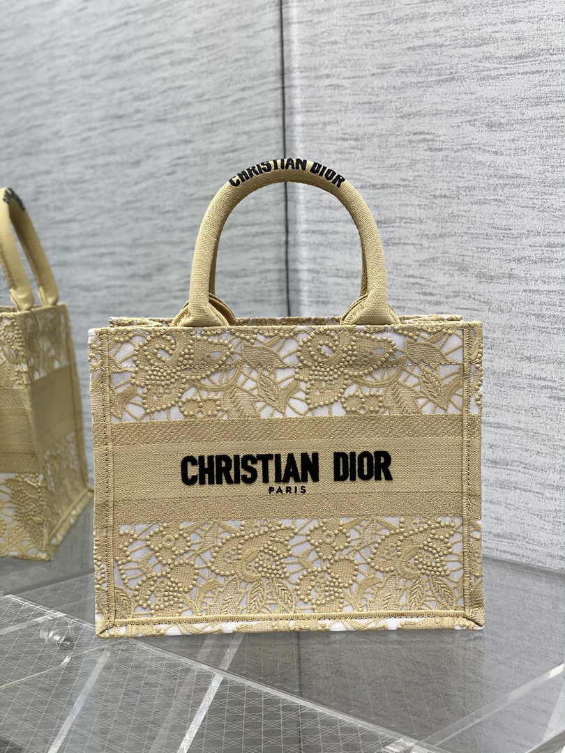 Dior Small Book Tote M1265 Toile de Jouy Embroidery M3541 - Default Title - View 1