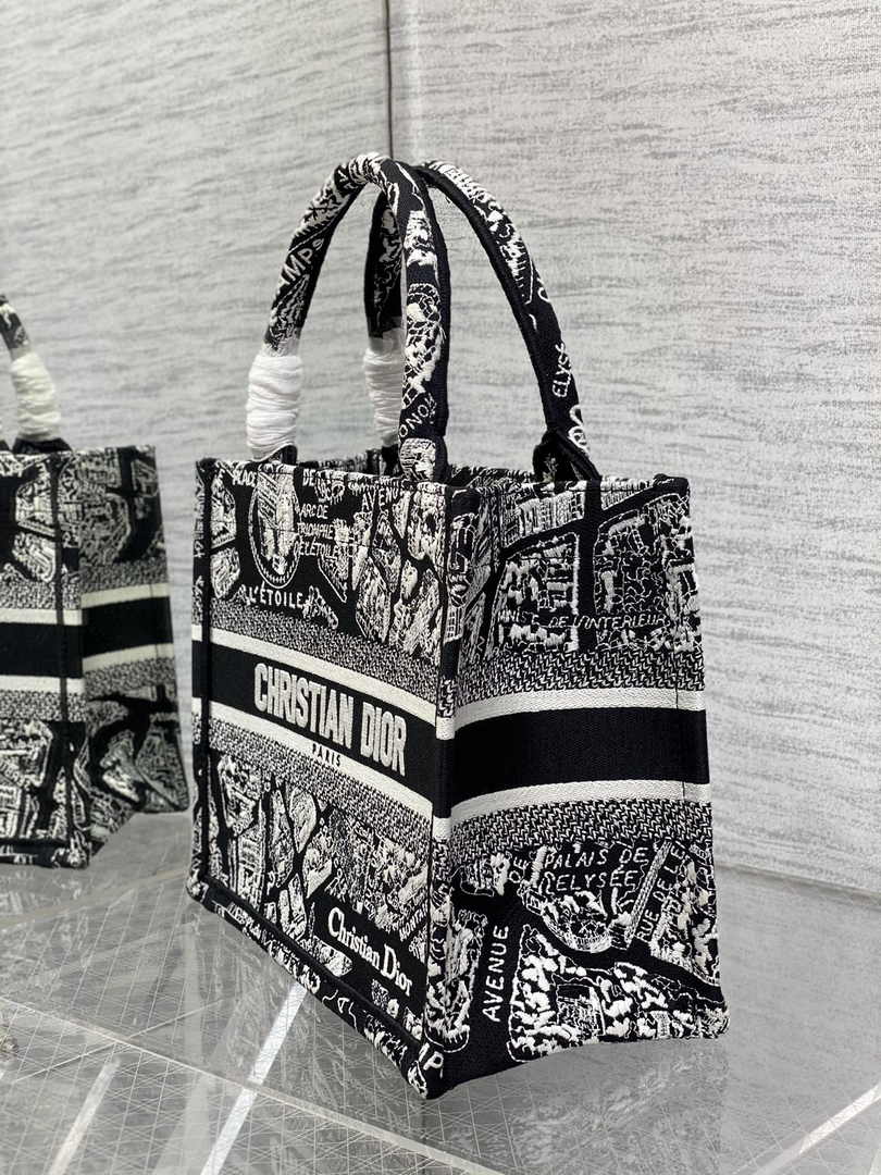 Dior Small Book Tote M1265 Toile de Jouy Embroidery M3538 - Default Title - View 3
