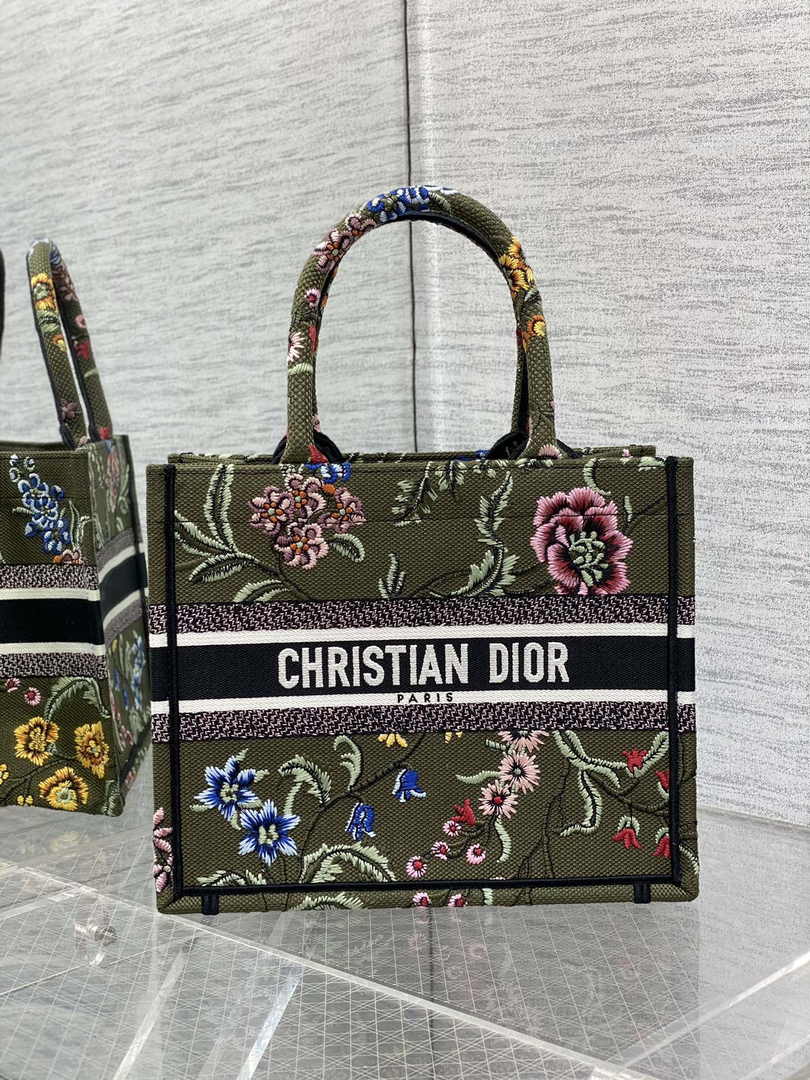 Dior Small Book Tote M1265 Toile de Jouy Embroidery M3547 - Default Title - View 1