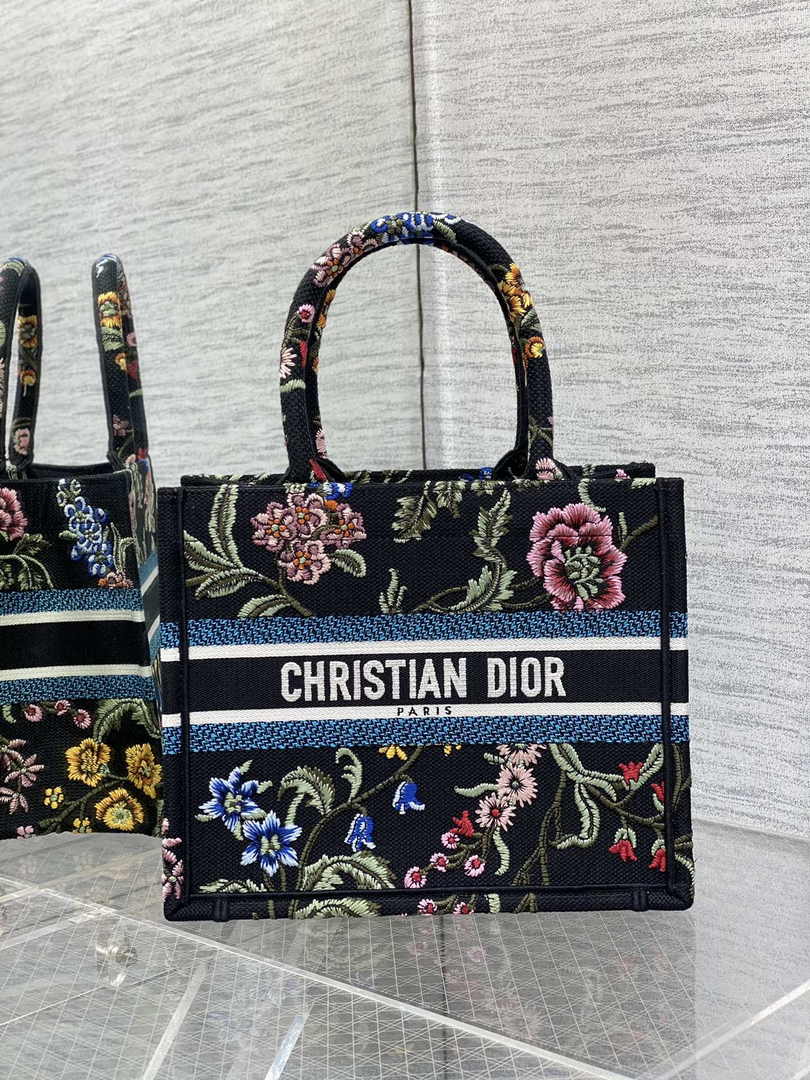 Dior Small Book Tote M1265 Toile de Jouy Embroidery M3549 - Default Title - View 1