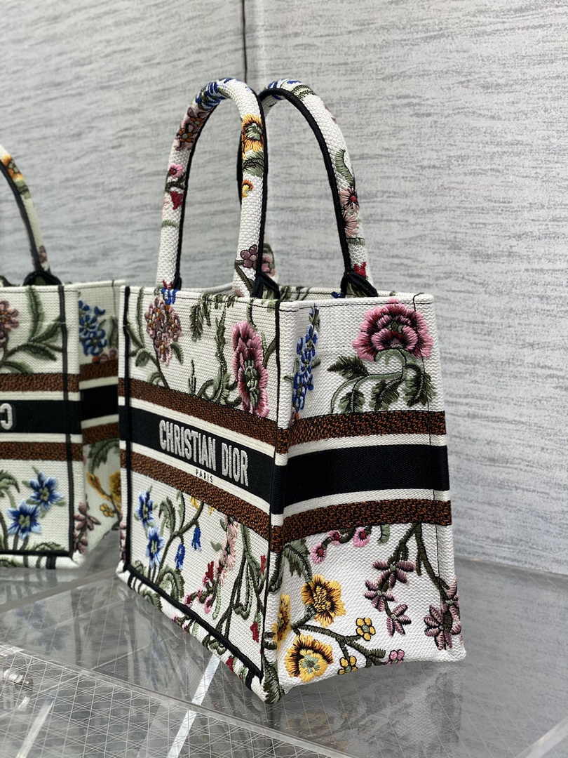 Dior Small Book Tote M1265 Toile de Jouy Embroidery M3550 - Default Title - View 3