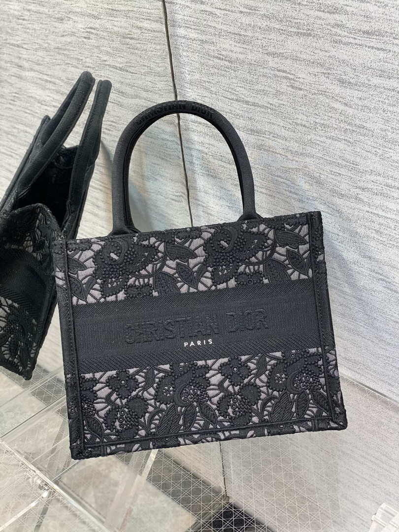 Dior Small Book Tote M1265 Toile de Jouy Embroidery M3542 - Default Title - View 1