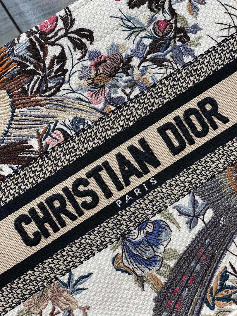 Dior Small Book Tote M1265 Toile de Jouy Embroidery M3565 - Default Title - View 9