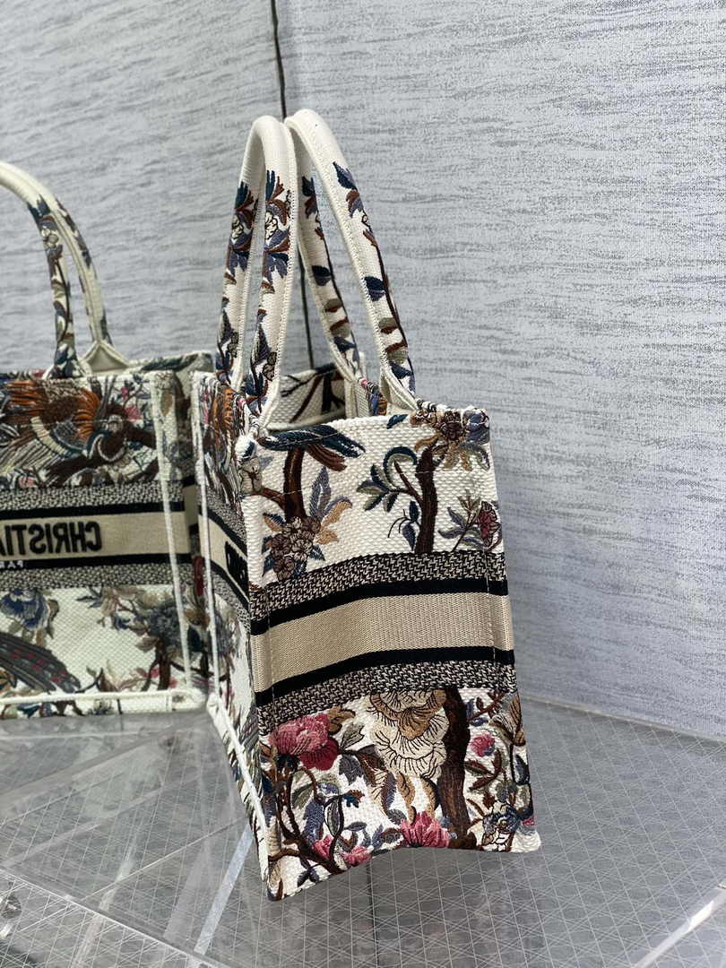 Dior Small Book Tote M1265 Toile de Jouy Embroidery M3565 - Default Title - View 3