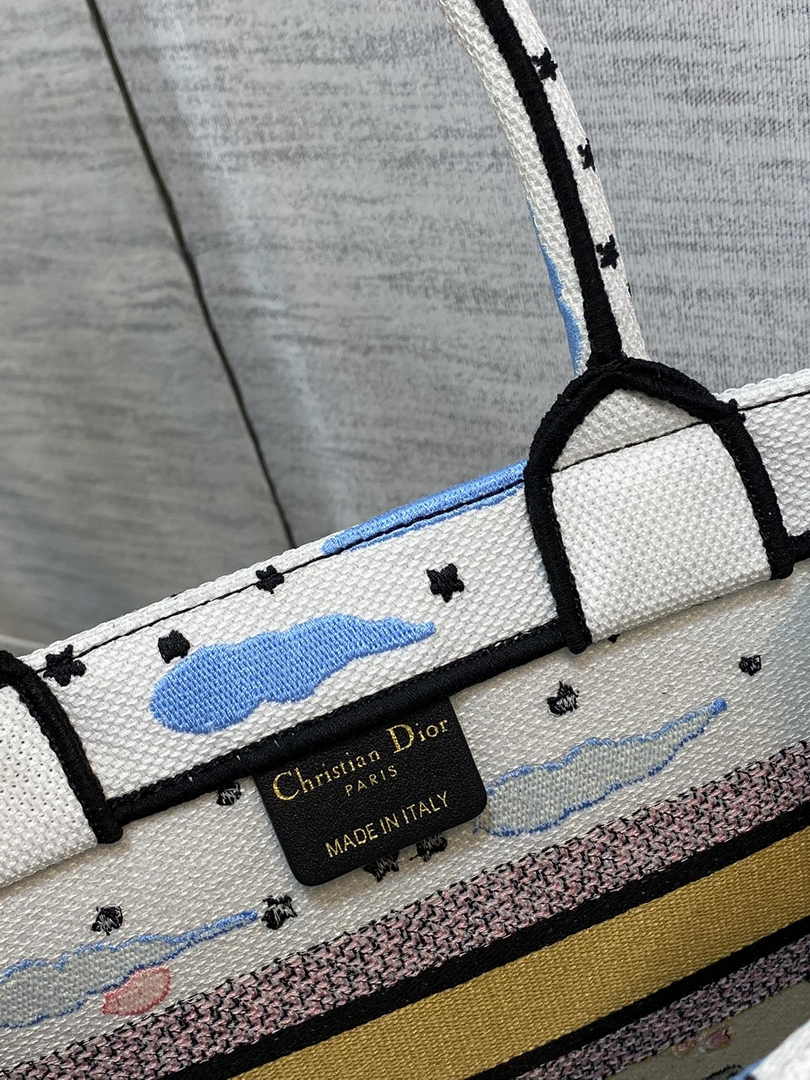 Dior M1265 Small Book Tote Latte Dior Ciel de Rêve Embroidery - Default Title - View 7