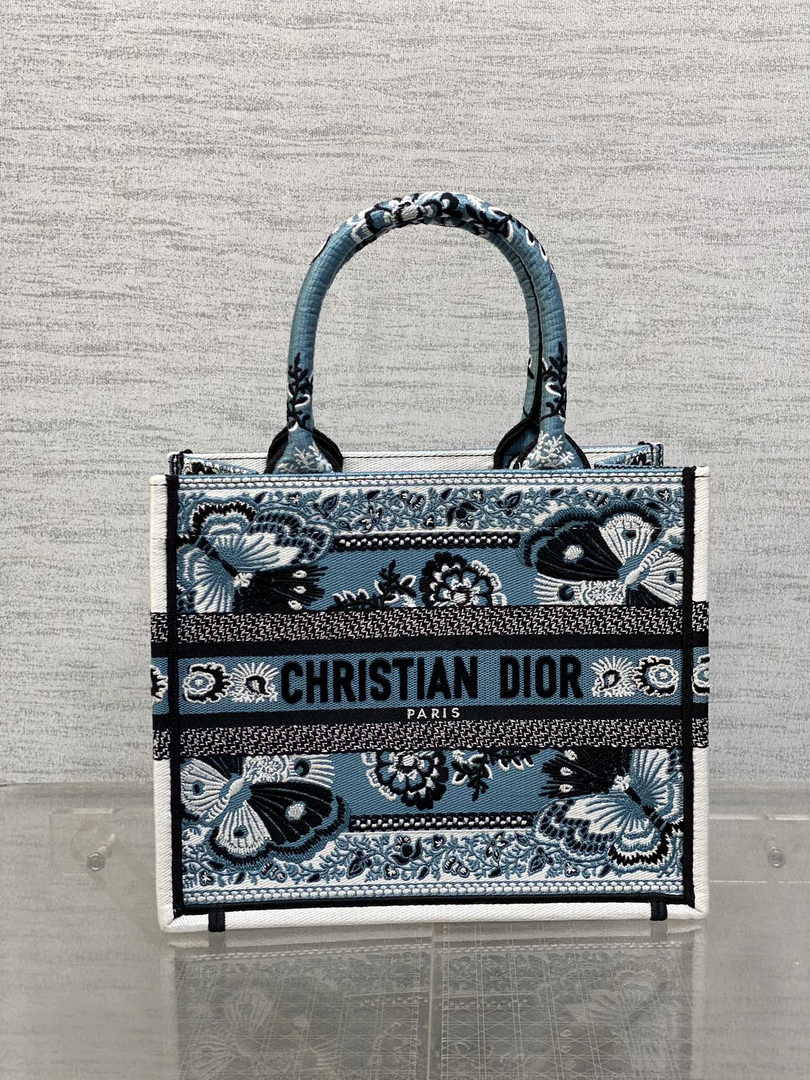 Dior Small Book Tote M1265 Toile de Jouy Embroidery M3544 - Default Title - View 1