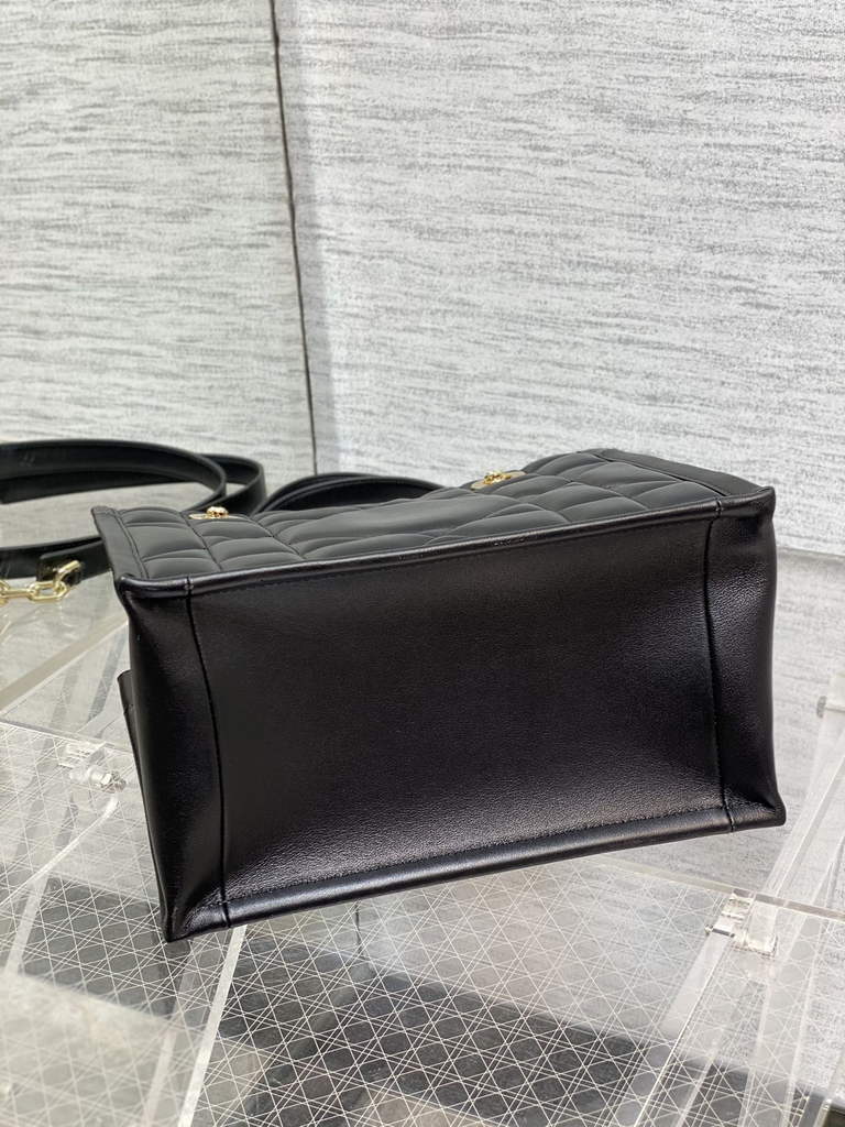 Dior M8721 Medium Essential Tote Bag Black Archicannage Calfskin - Default Title - View 7