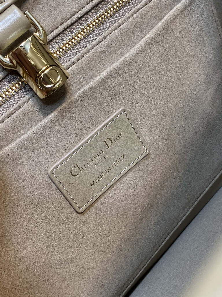 Dior M8721 Medium Essential Tote Bag Hazelnut Archicannage Calfskin - Default Title - View 8