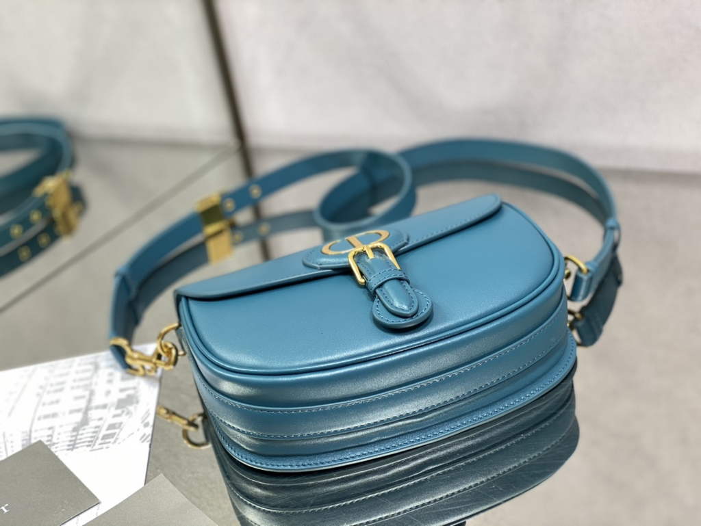 Dior Medium Bobby Bag M9319 Dark Blue Box Calfskin - Default Title - View 6