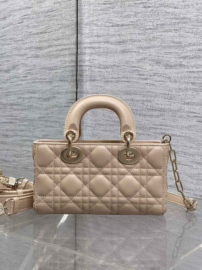 Dior Mini Lady D-Joy Bag - M0636 - Cannage Lambskin Apricot - Default Title - View 3